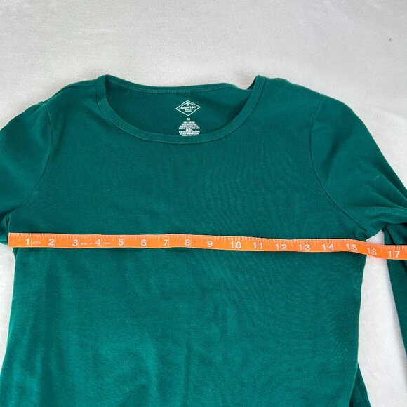 St. John's Bay Womens Crew Neck Long Sleeve T-Shirt, American Green size M - Picture 5 of 8